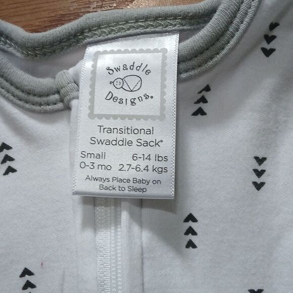 SwaddleDesigns Transitional Swaddle Sack with Arms Up Sz S 0-3 months 6-14lbs - Picture 4 of 6